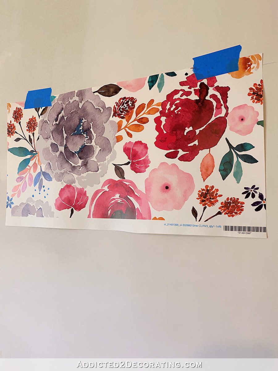 guest bedroom wallpaper sample 3 - close up