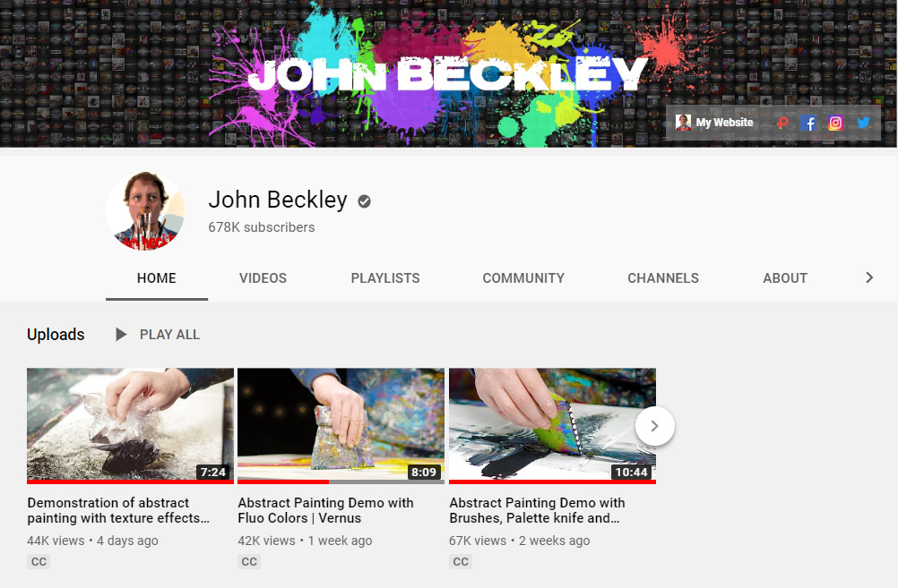youtube - art - john beckley