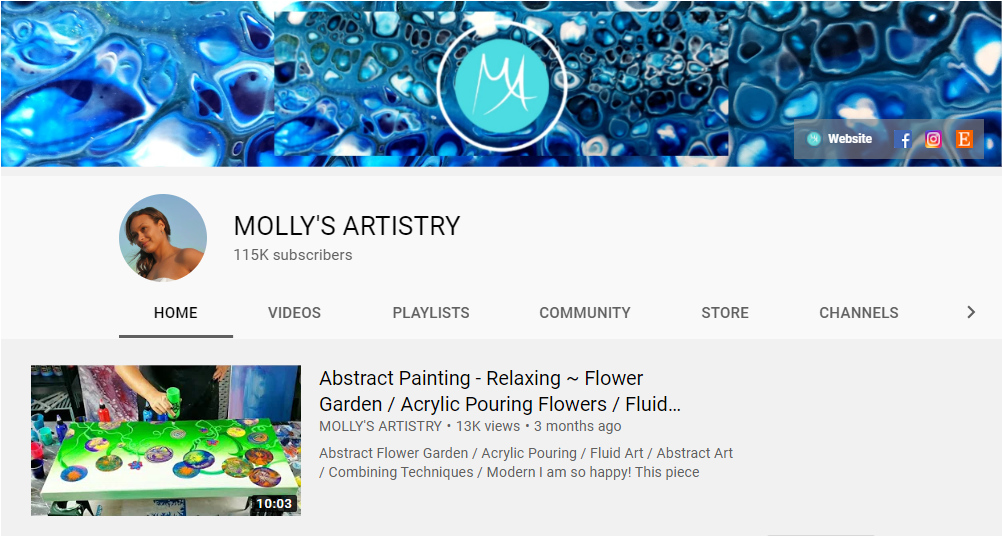 youtube - art - molly's artistry