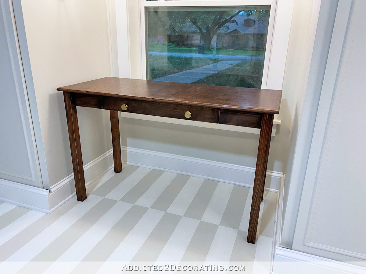 Small DIY Writing Desk — Finished! (Stained & Waxed)