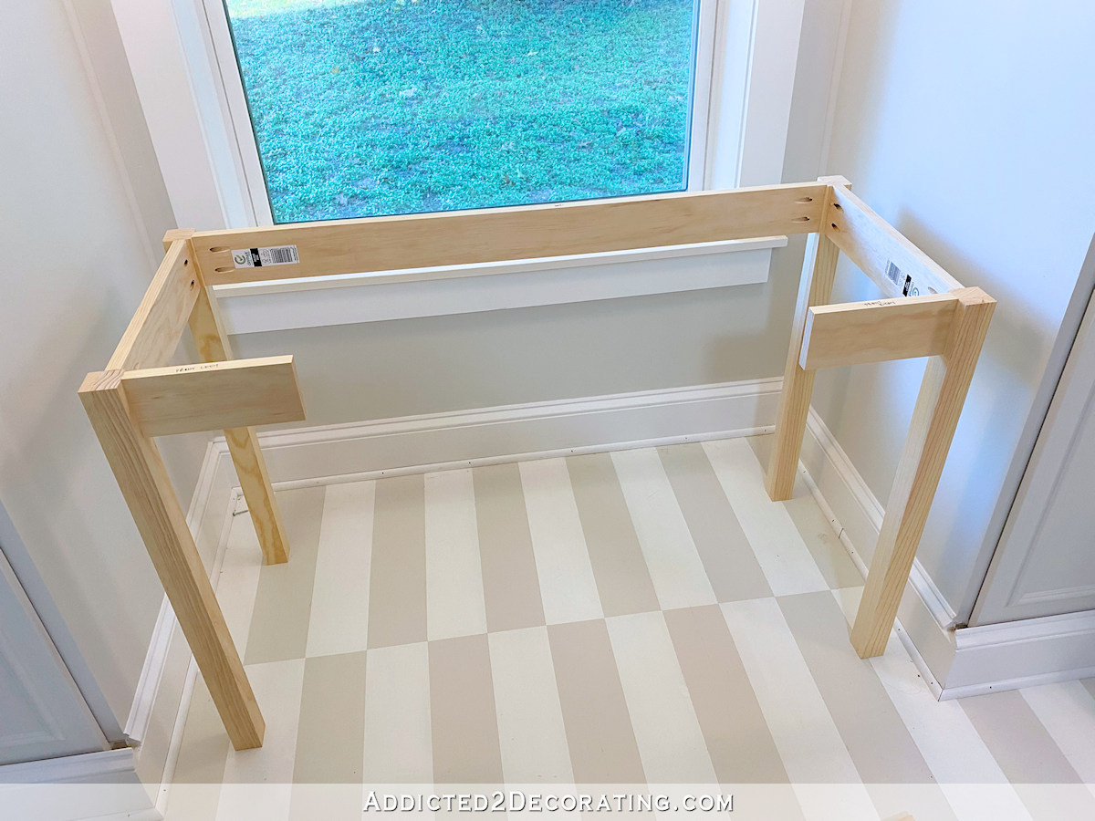 how to build a simple writing desk with a drawer - 12