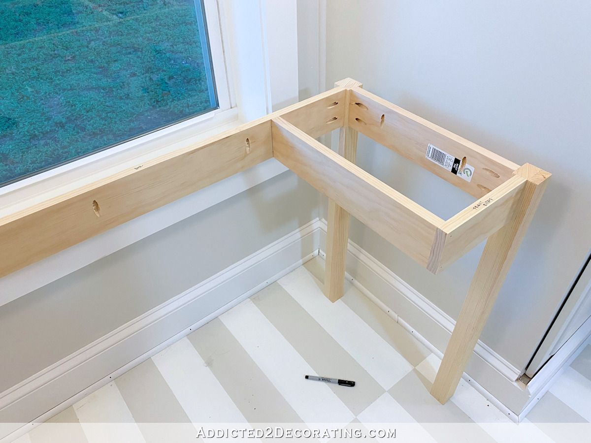 how to build a simple writing desk with a drawer - 19