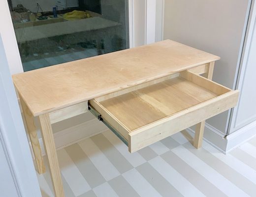 how to build a simple writing desk with a drawer - 36