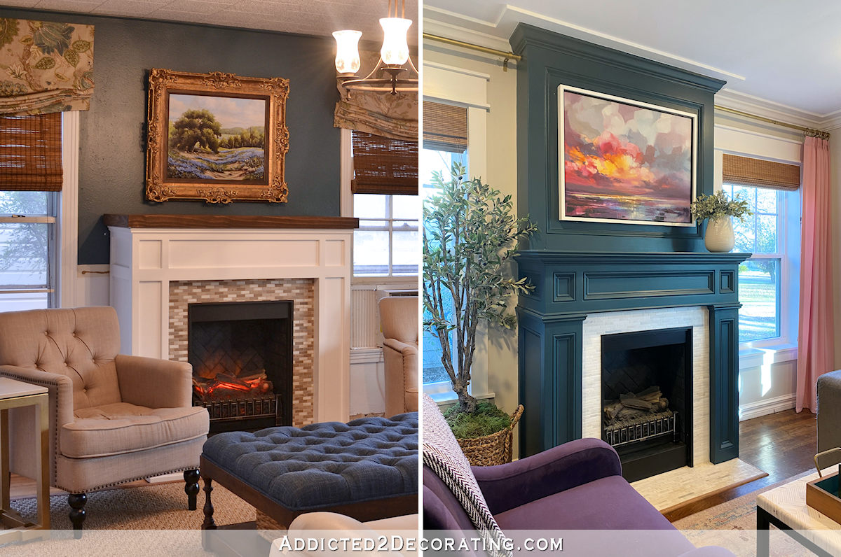 fireplace original and current