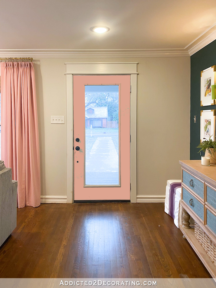 front door - pink