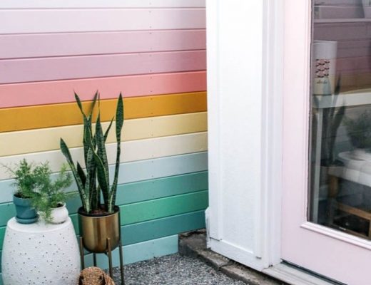 rainbow fence from At Home With Ashley