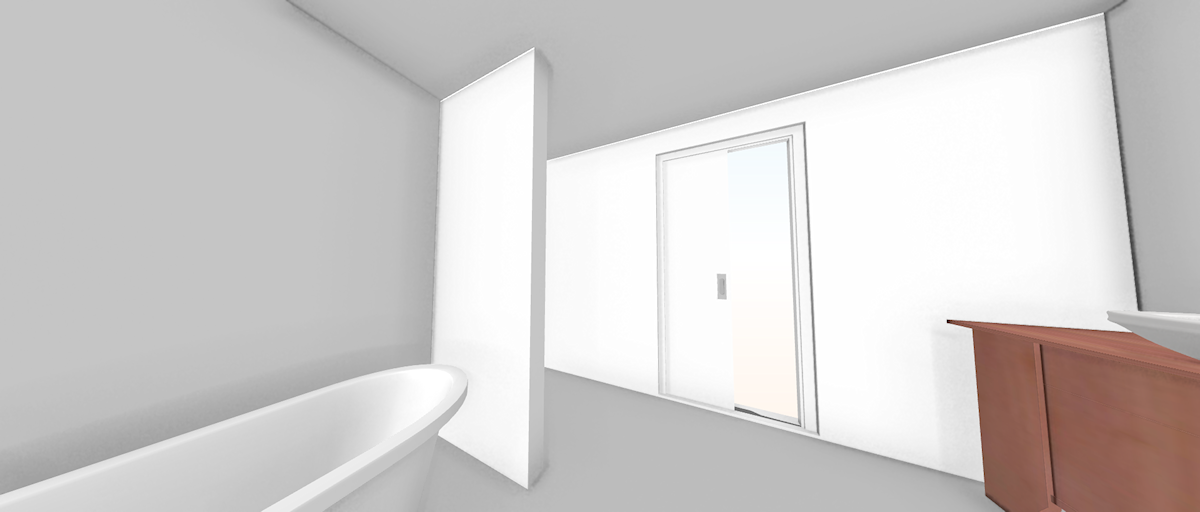 master bathroom floor plan - 3D - 1d