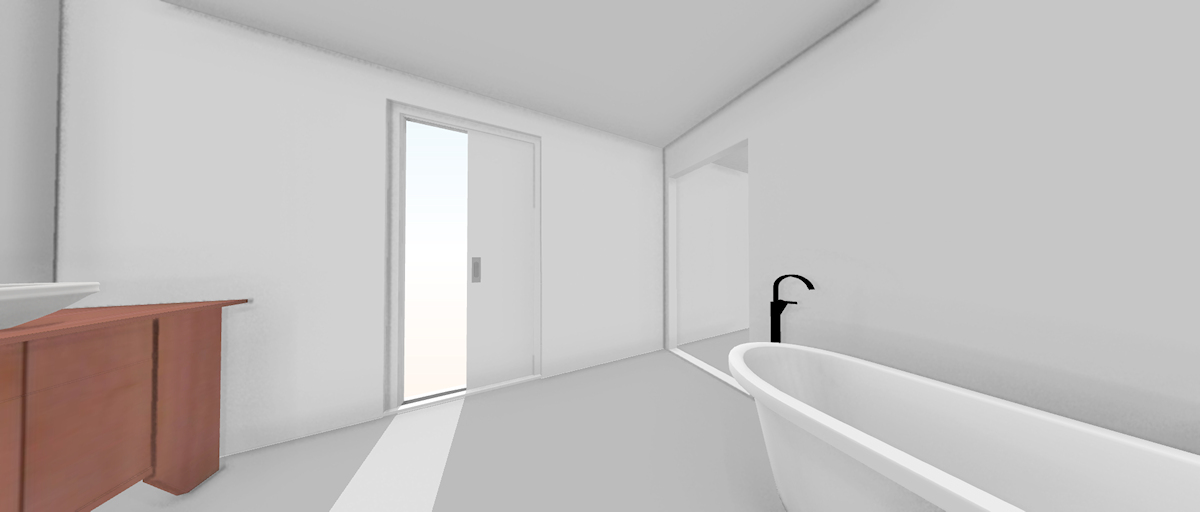 master bathroom floor plan - 3D - 2b