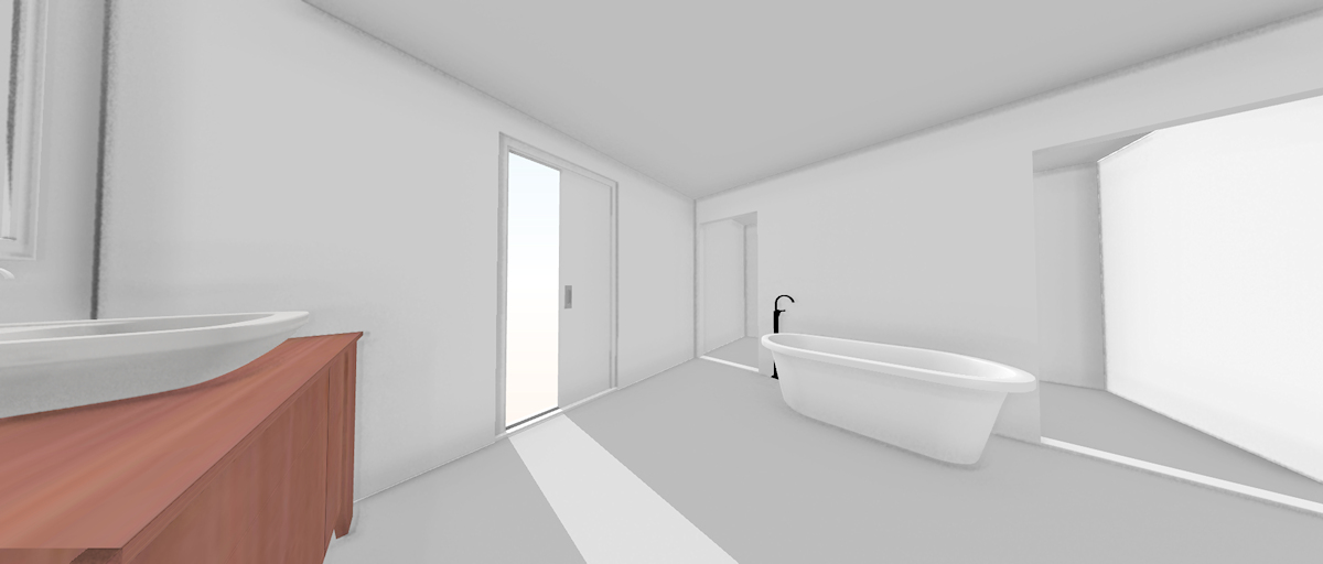 master bathroom floor plan - 3D - 2ii