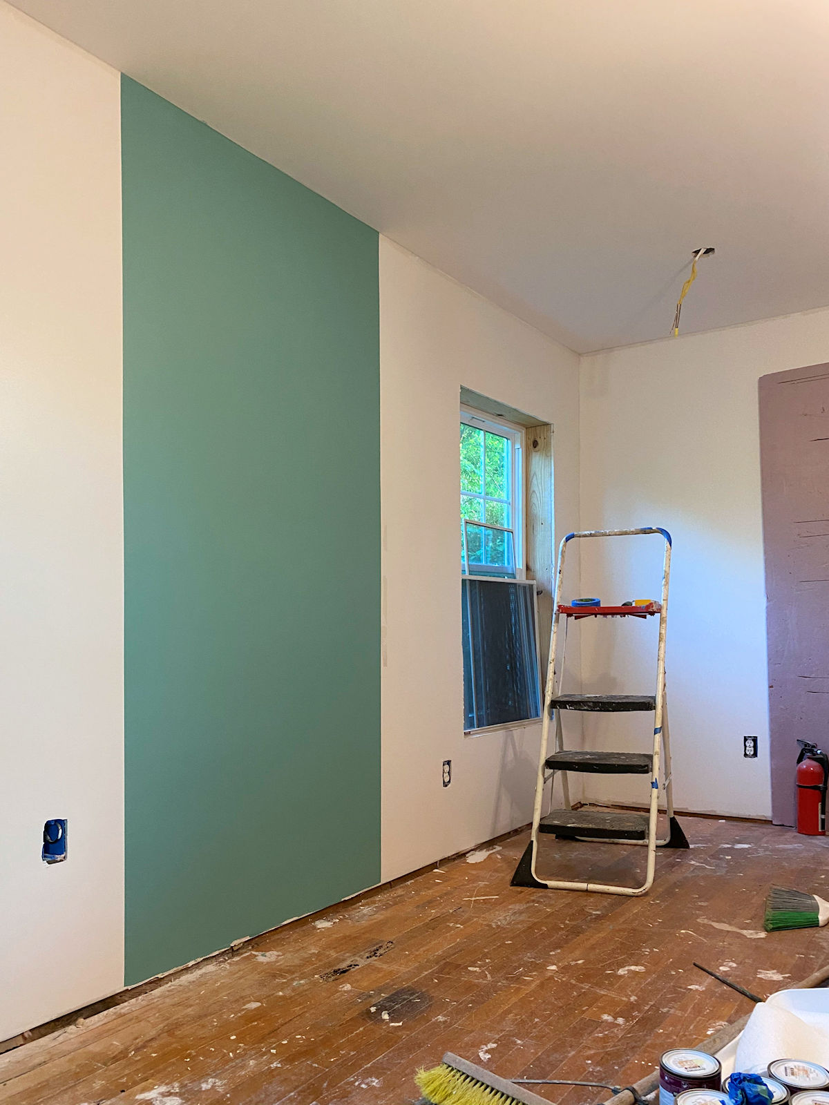 home gym - walls with first color