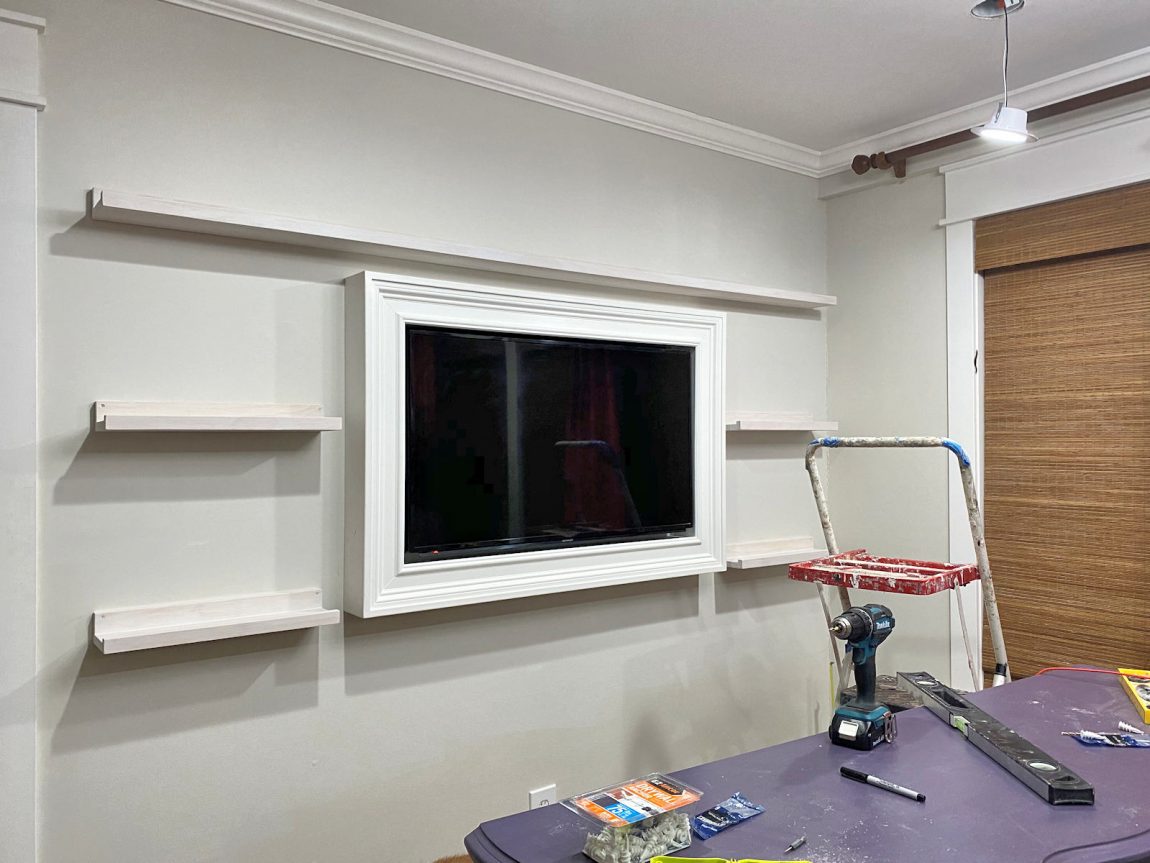 Simple DIY Picture Ledges (New Sitting Room Gallery Wall) - Addicted 2 ...