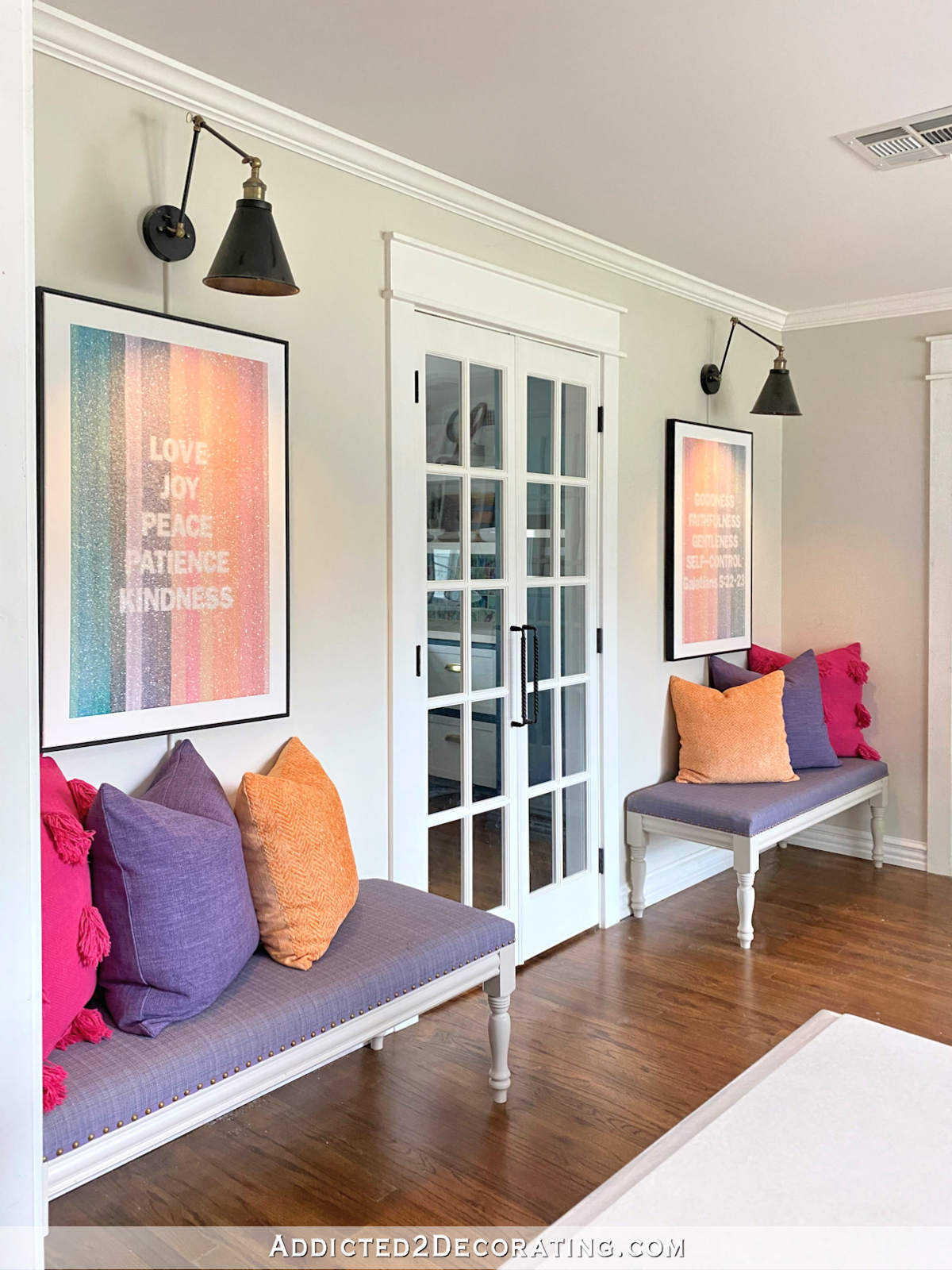 White French doors leading to walk-in pantry