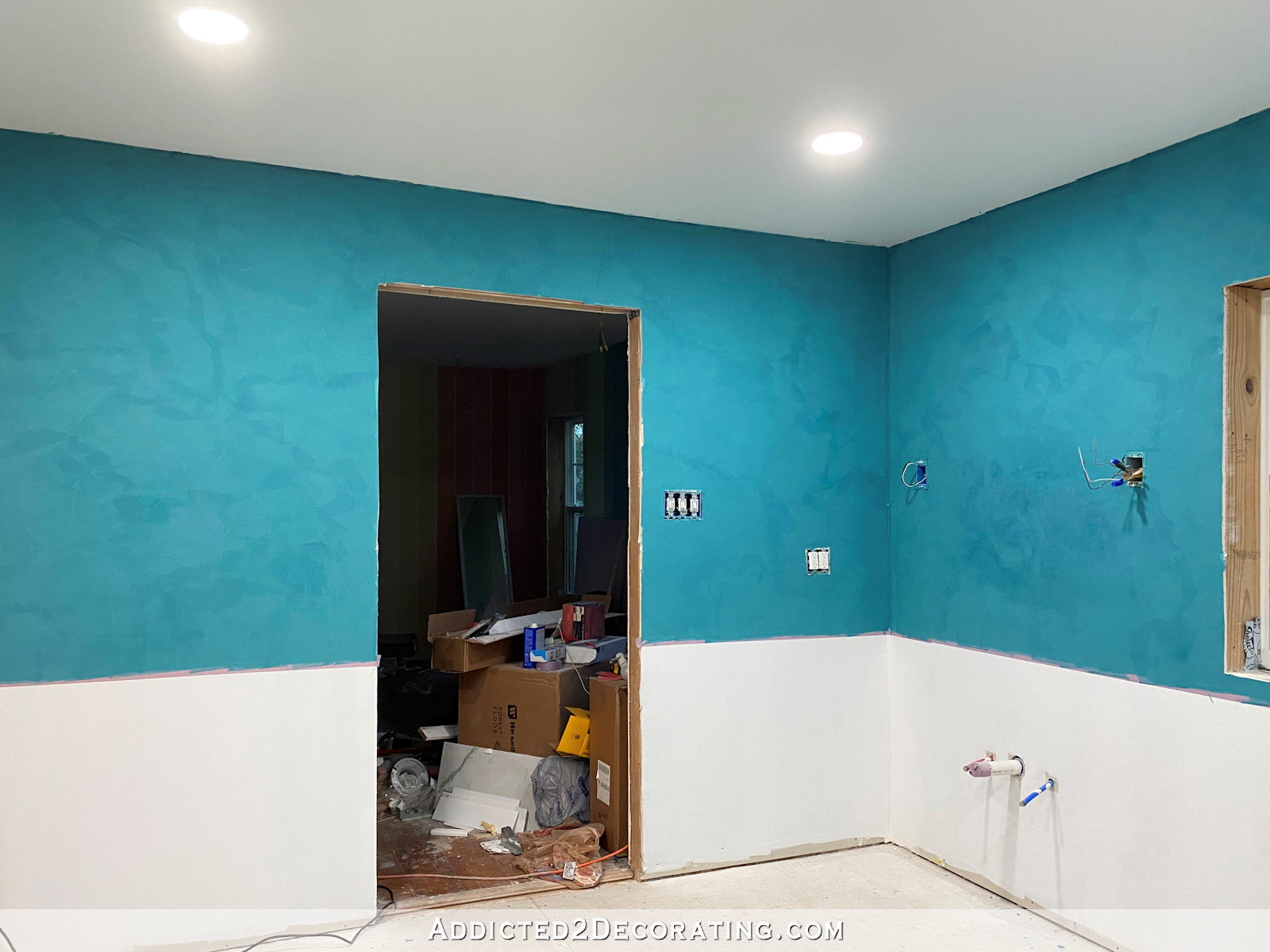 venetian plaster wall finish on master bathroom walls