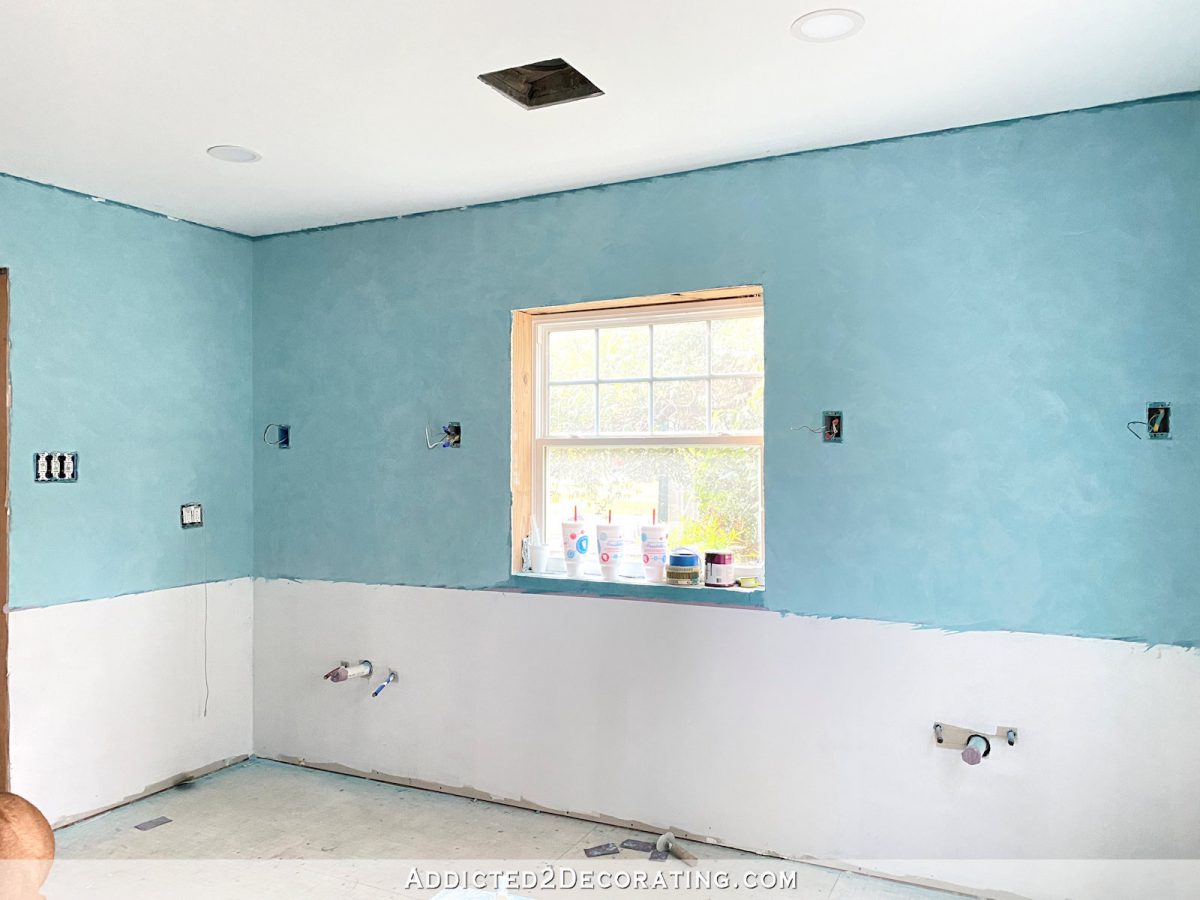 venetian plaster walls in bathroom finished - 4
