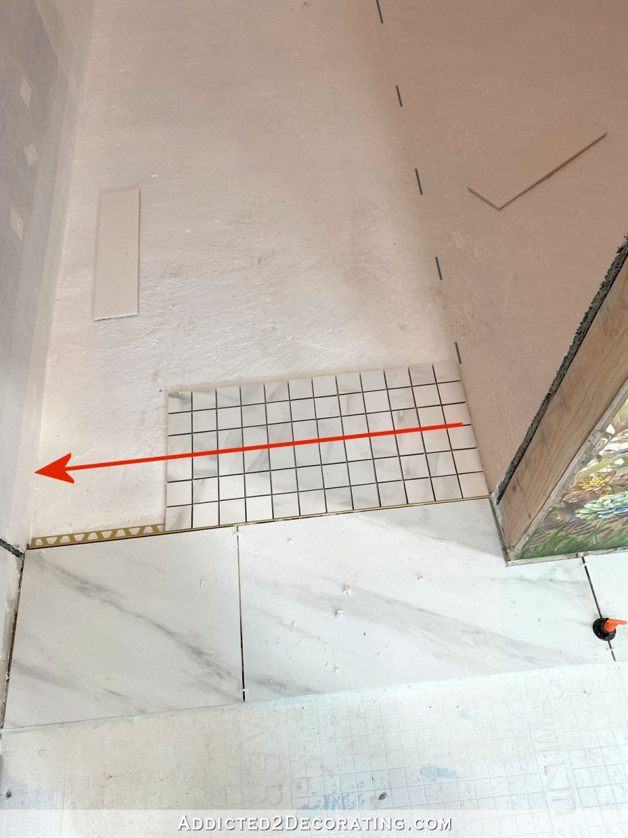 Tiling a large curbless shower floor - 1