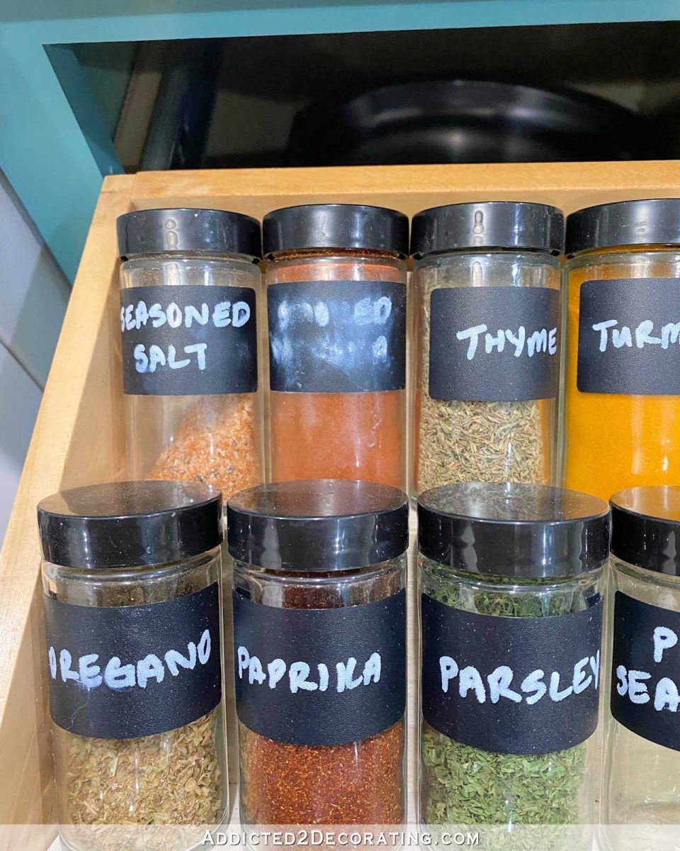 hand written spice labels smearing - 2