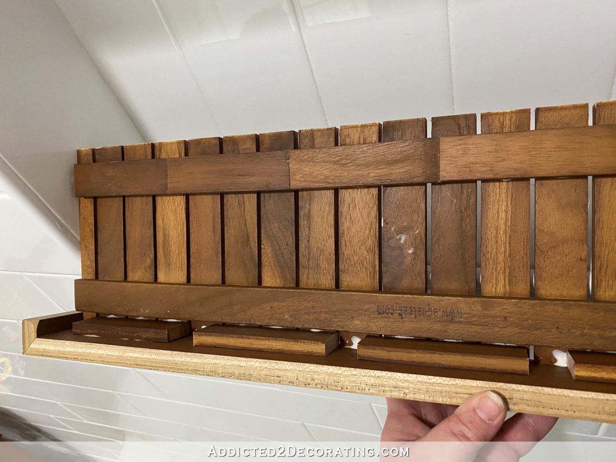 DIY: How to Add (Removable) Walls to Shower Shelves