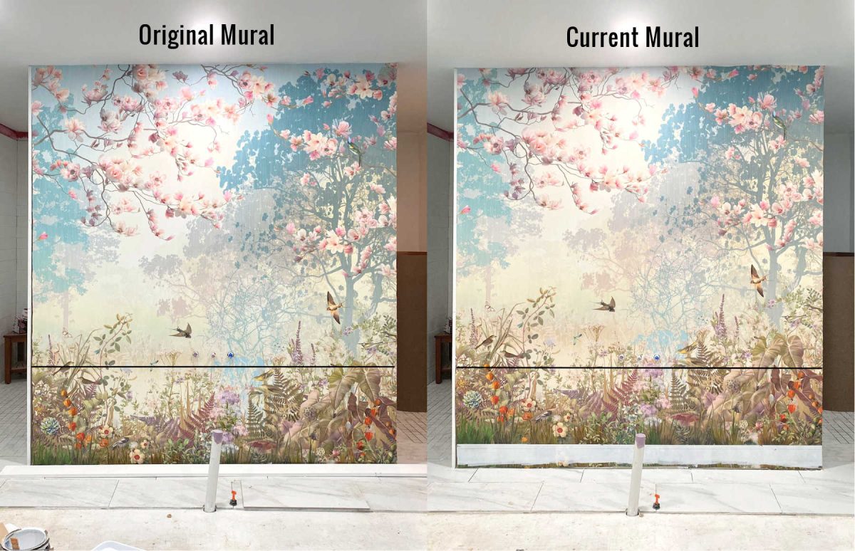 original and current murals side by side