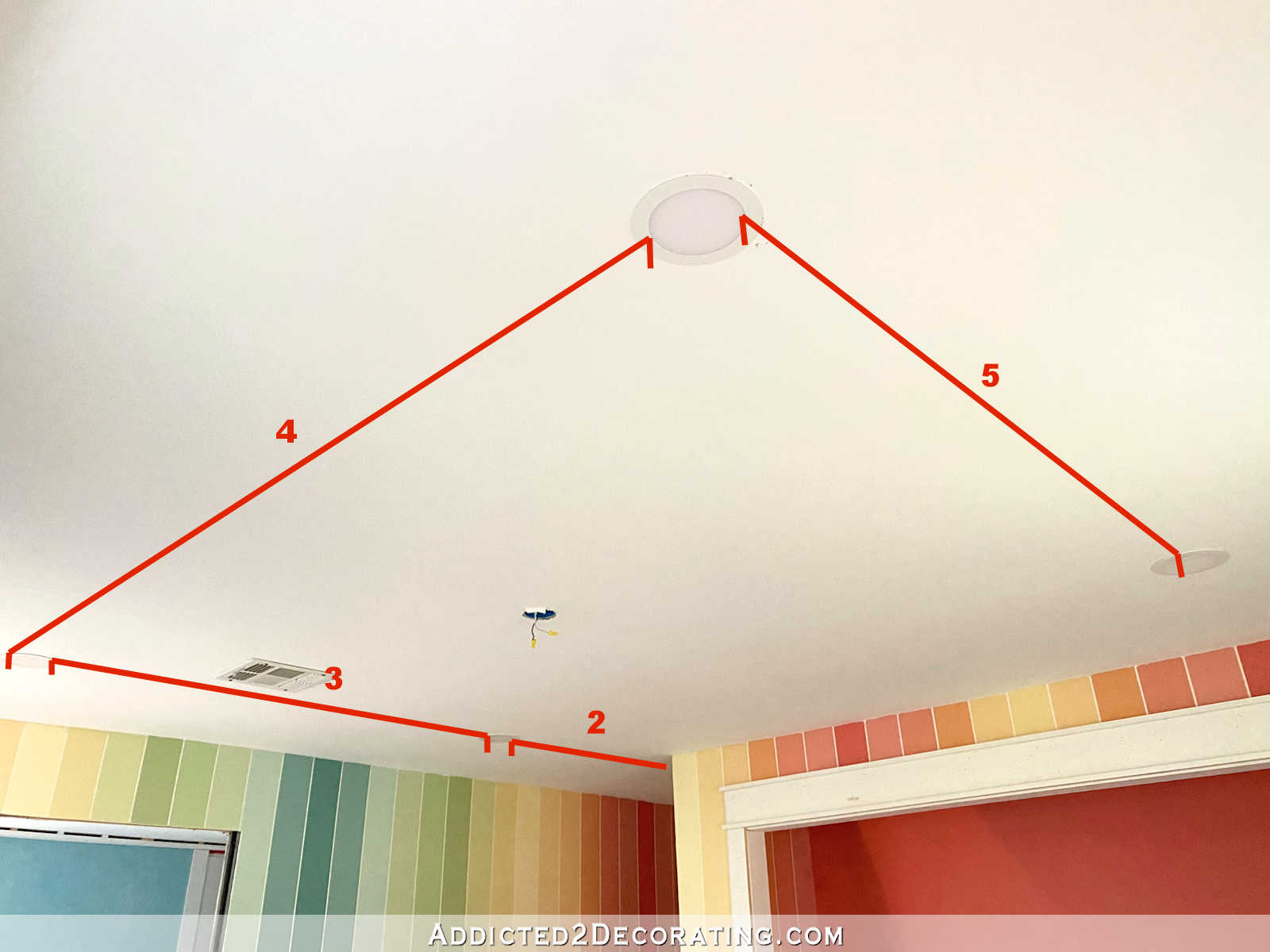 diagram showing how canless recessed lights are installed in daisy chain