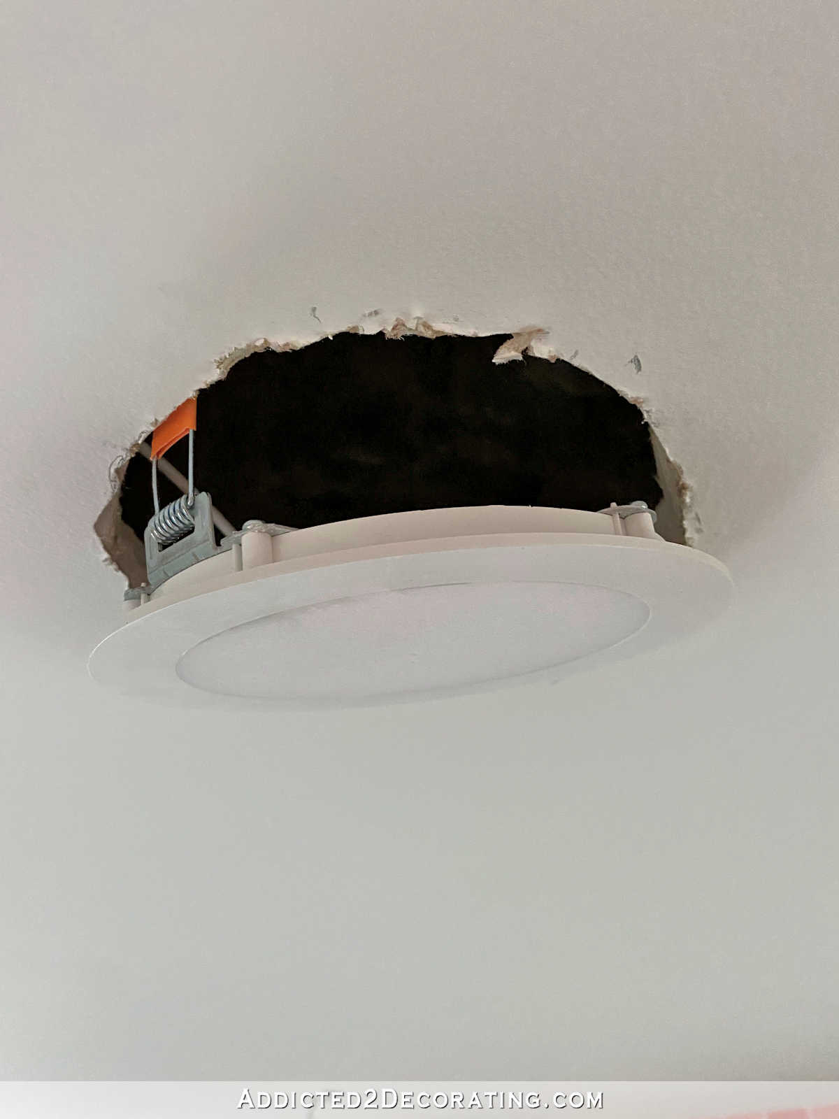 installing a canless recessed light