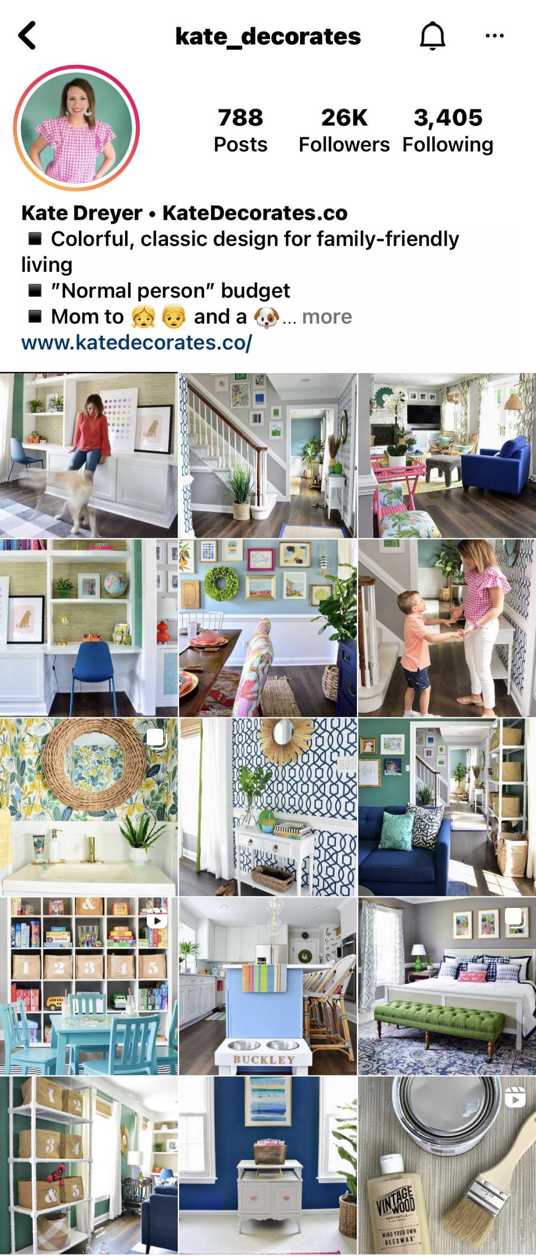home decor inspiration - favorite instagram accounts - Kate Decorates - Kate Dryer