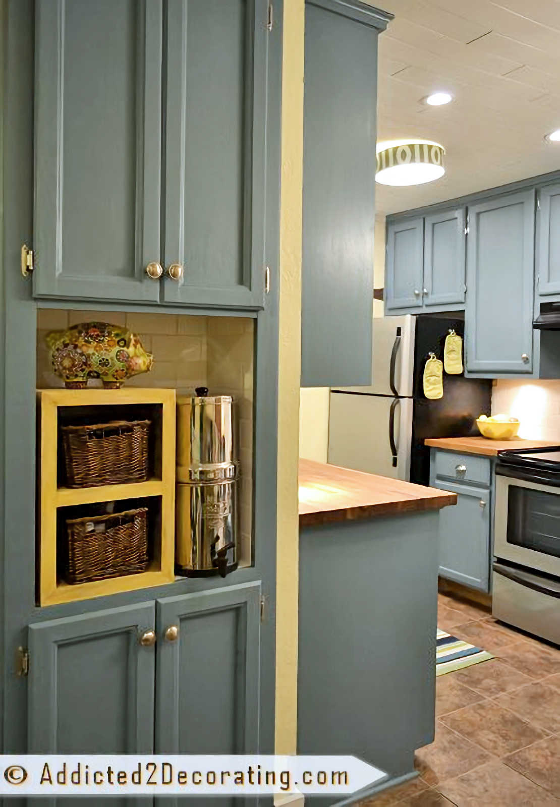 condo kitchen remodel - bookcase turned into pantry