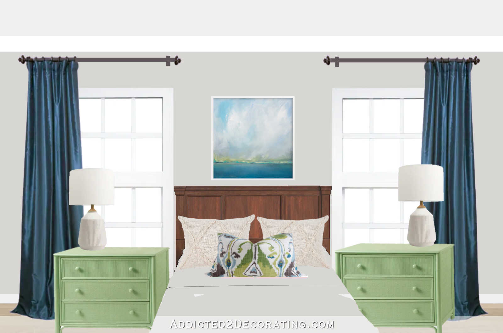 decorating a master bedroom - using artwork as a starting point for a decorating plan