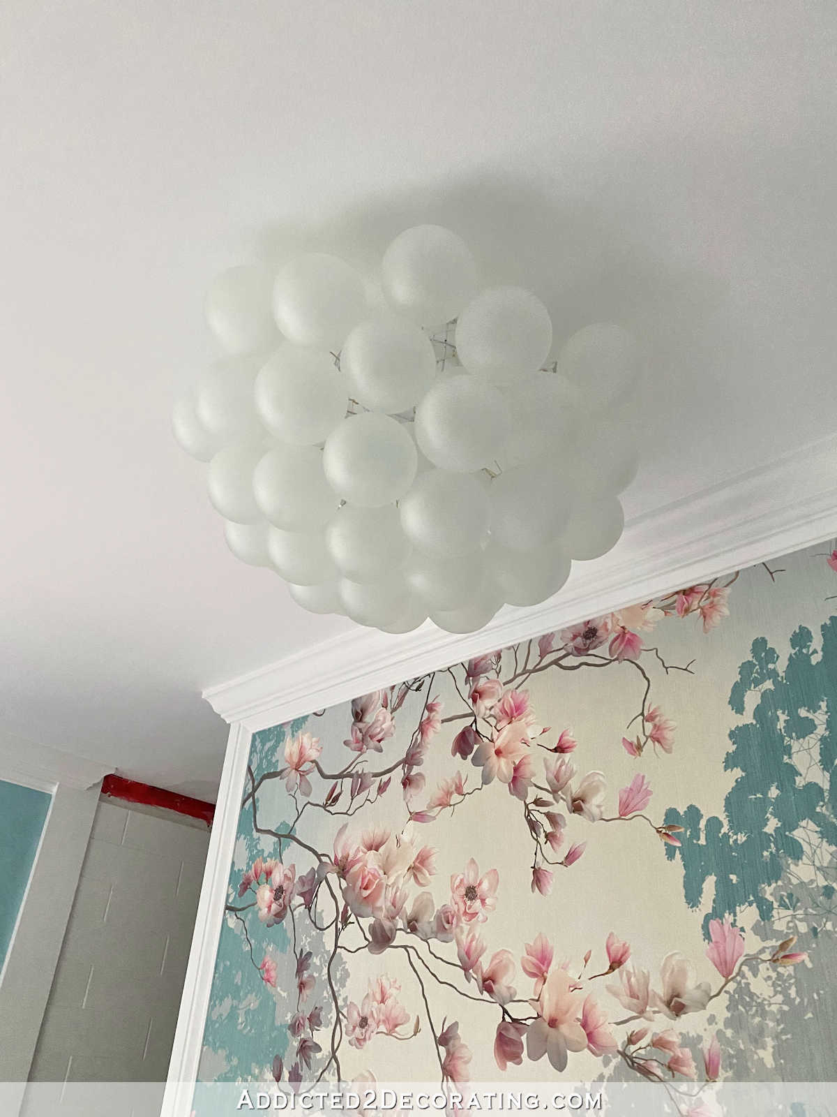 Reconsidering A White Bathroom Ceiling (And A Sneak Peek Of My Bubble Light)