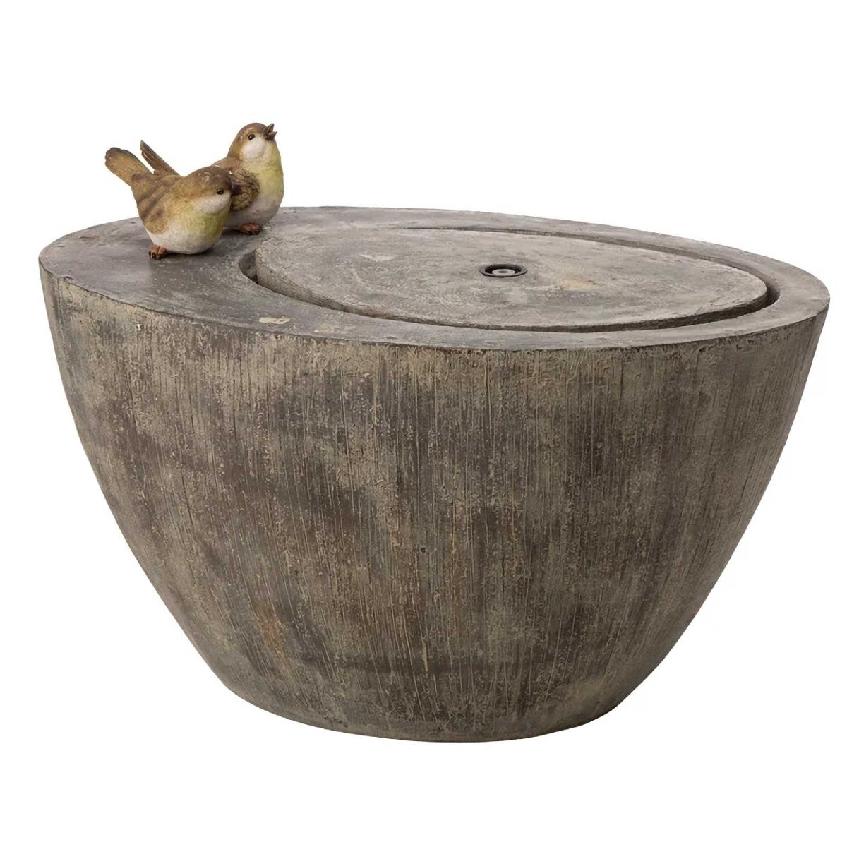 water feature concrete color fountain with birds from wayfair