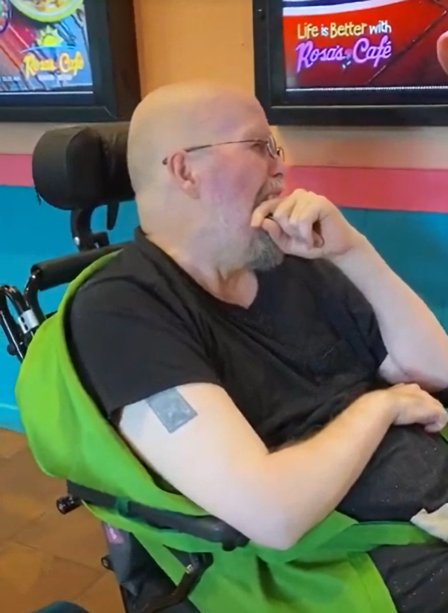 wheelchair van first week matt at restaurant for first time in 13 years