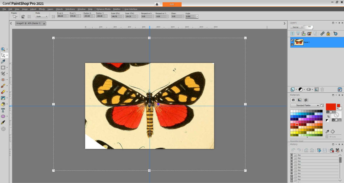 how to edit images to use for artwork using Corel PaintShop Pro 16