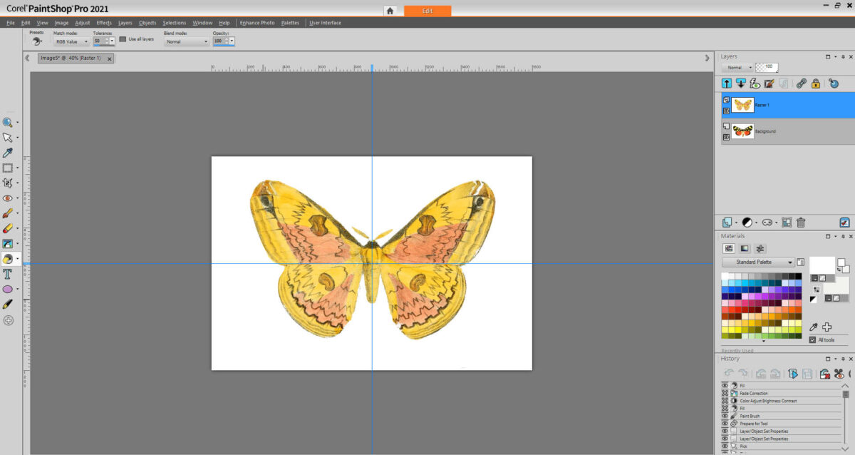 how to edit images to use for artwork using Corel PaintShop Pro 30