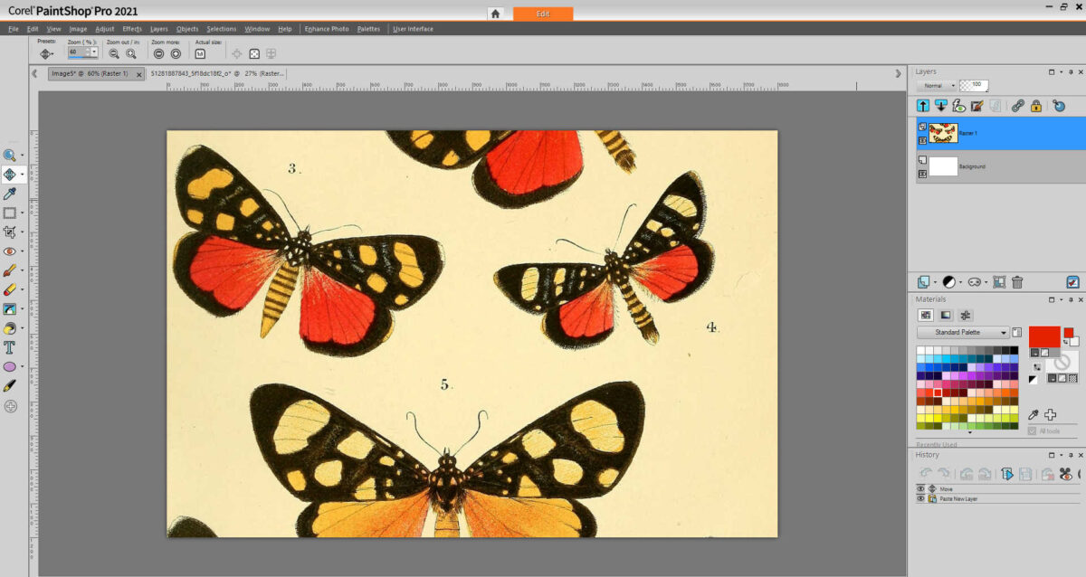 how to edit images to use for artwork using Corel PaintShop Pro 6