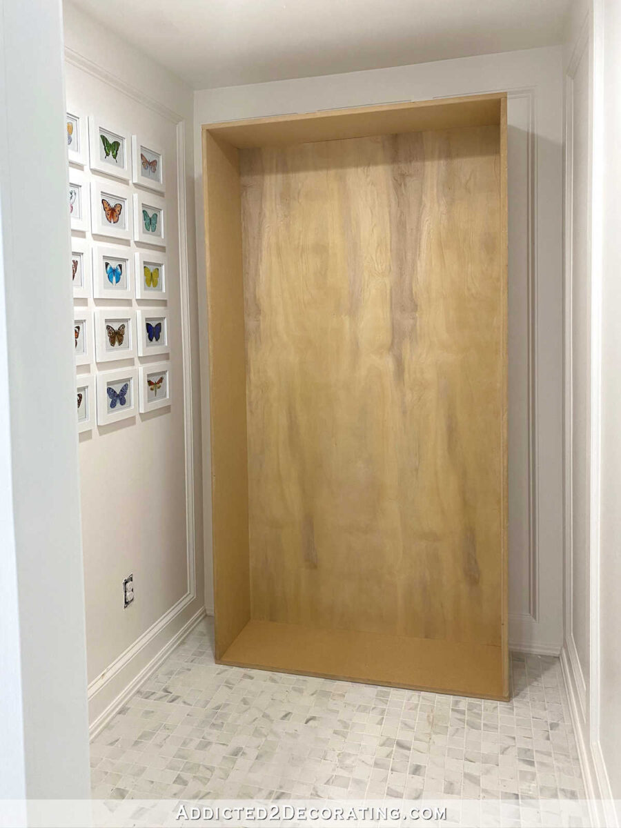 large DIY cabinet with glass doors 9