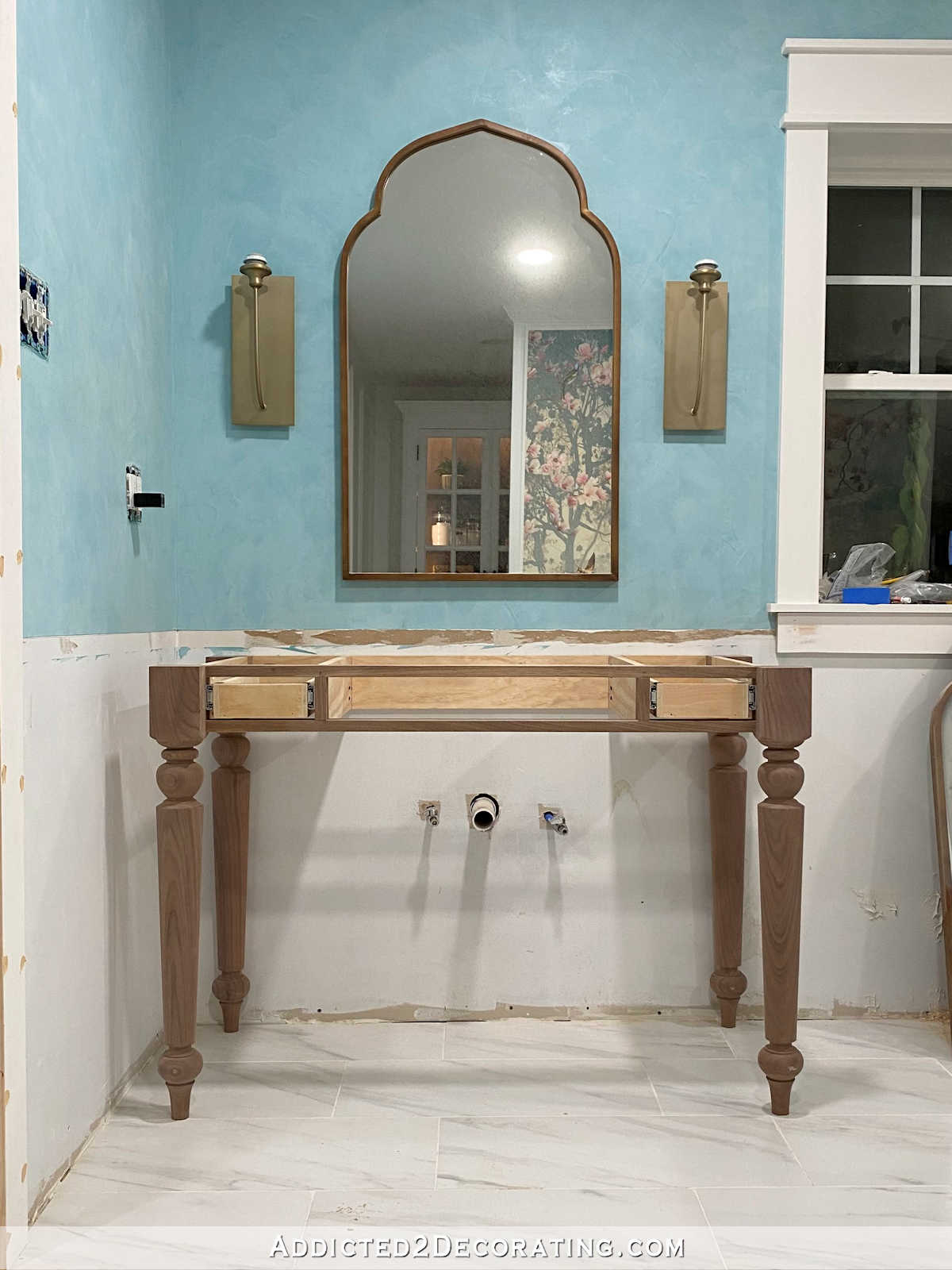 DIY table style vanity 30