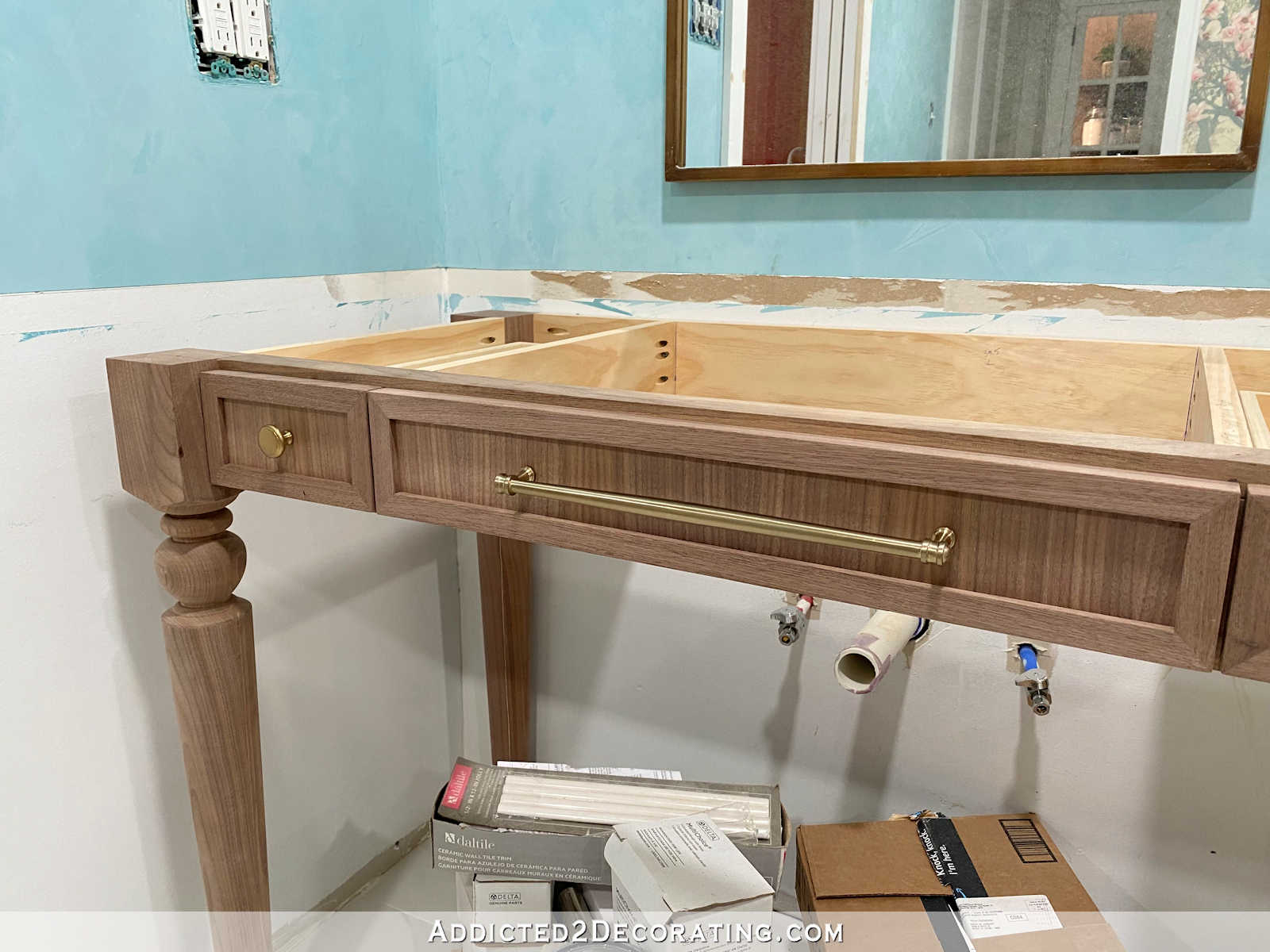 A Look At The Finished Bathroom Vanity