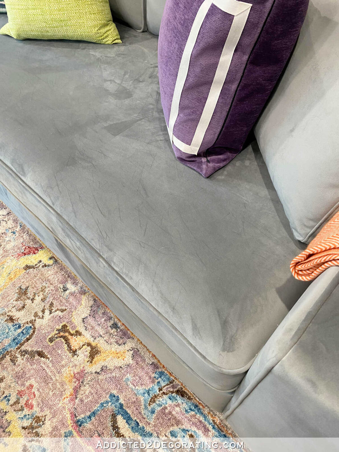 Our new interior define velvet sofa vs the cat a four month review