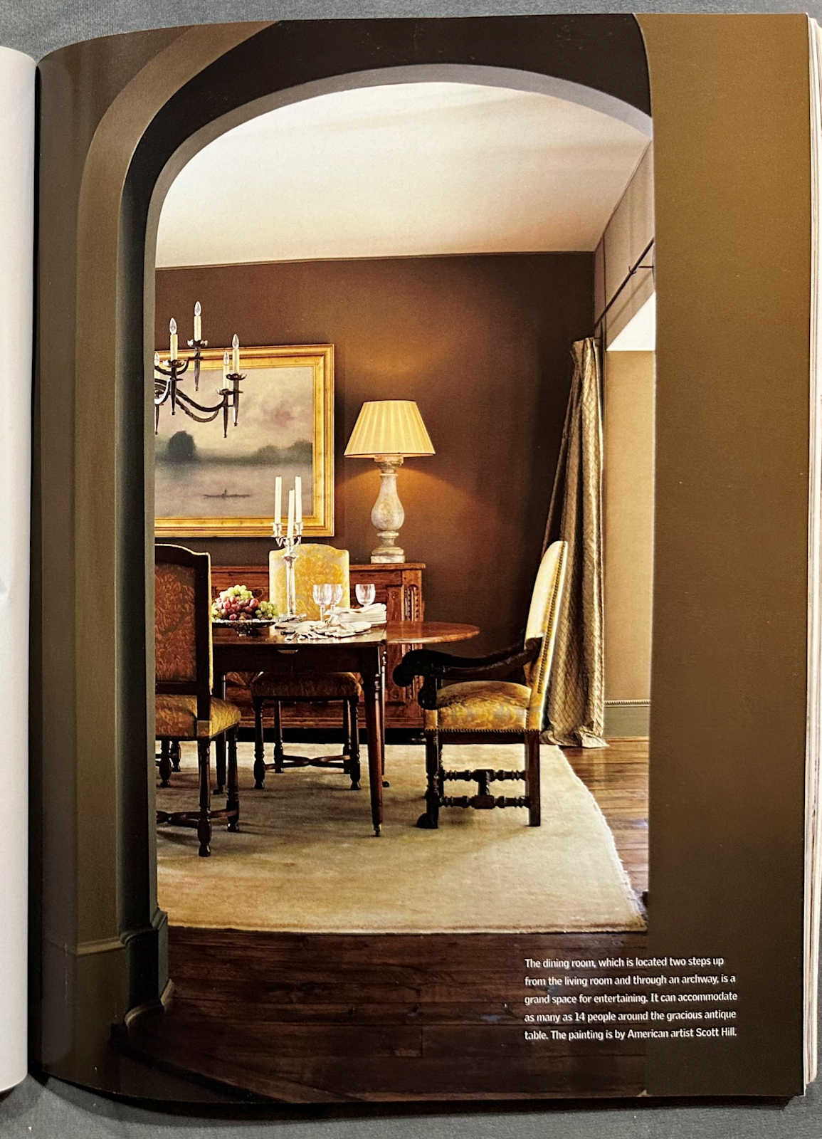 Dining room with dark brown walls. Is there such a thing as timeless dining room design?
