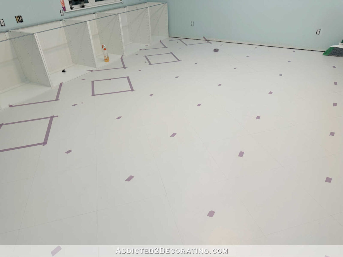 how to paint a checkered floor design