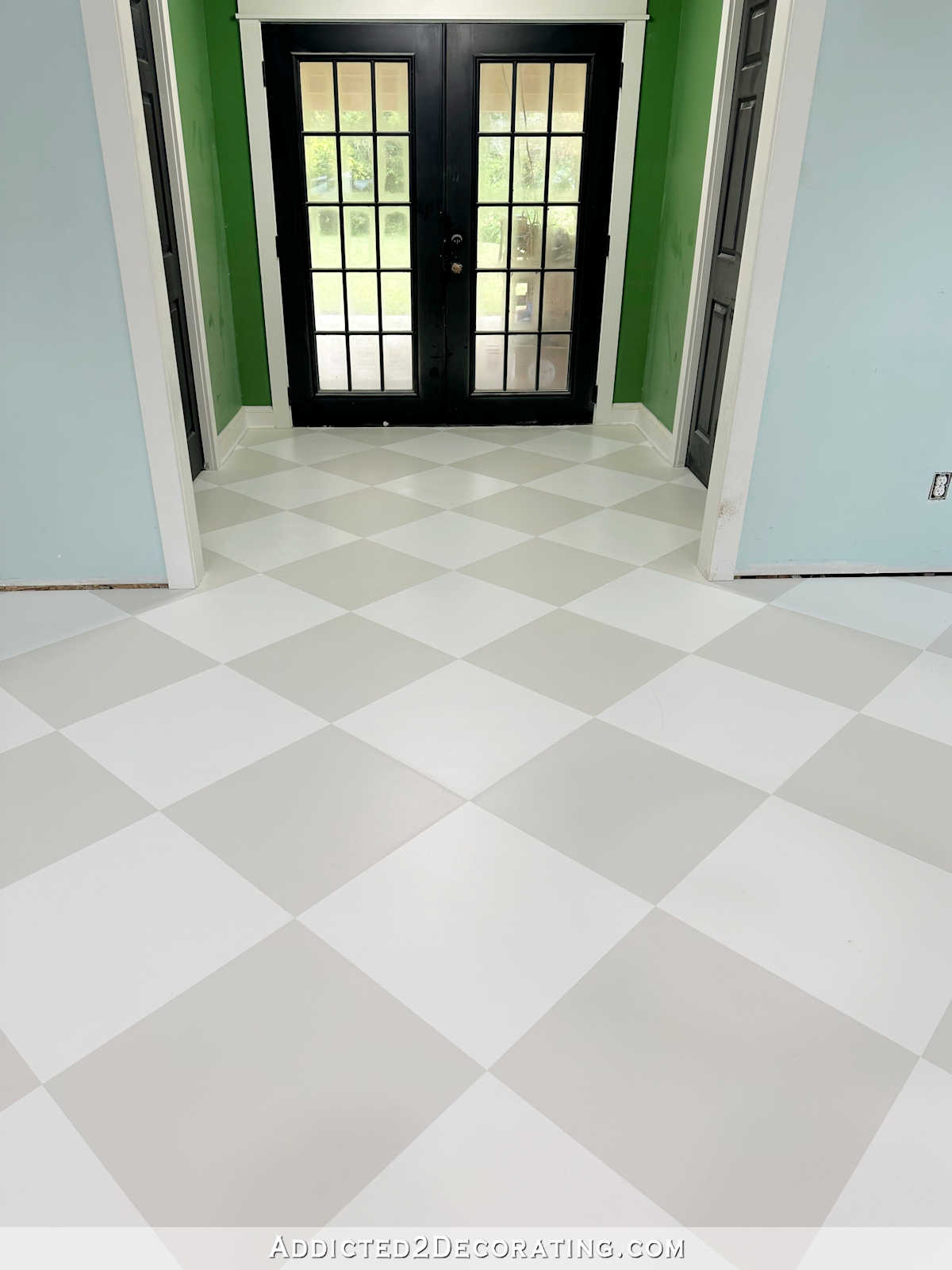 My Painted Checkerboard Studio Floor Is Finished!