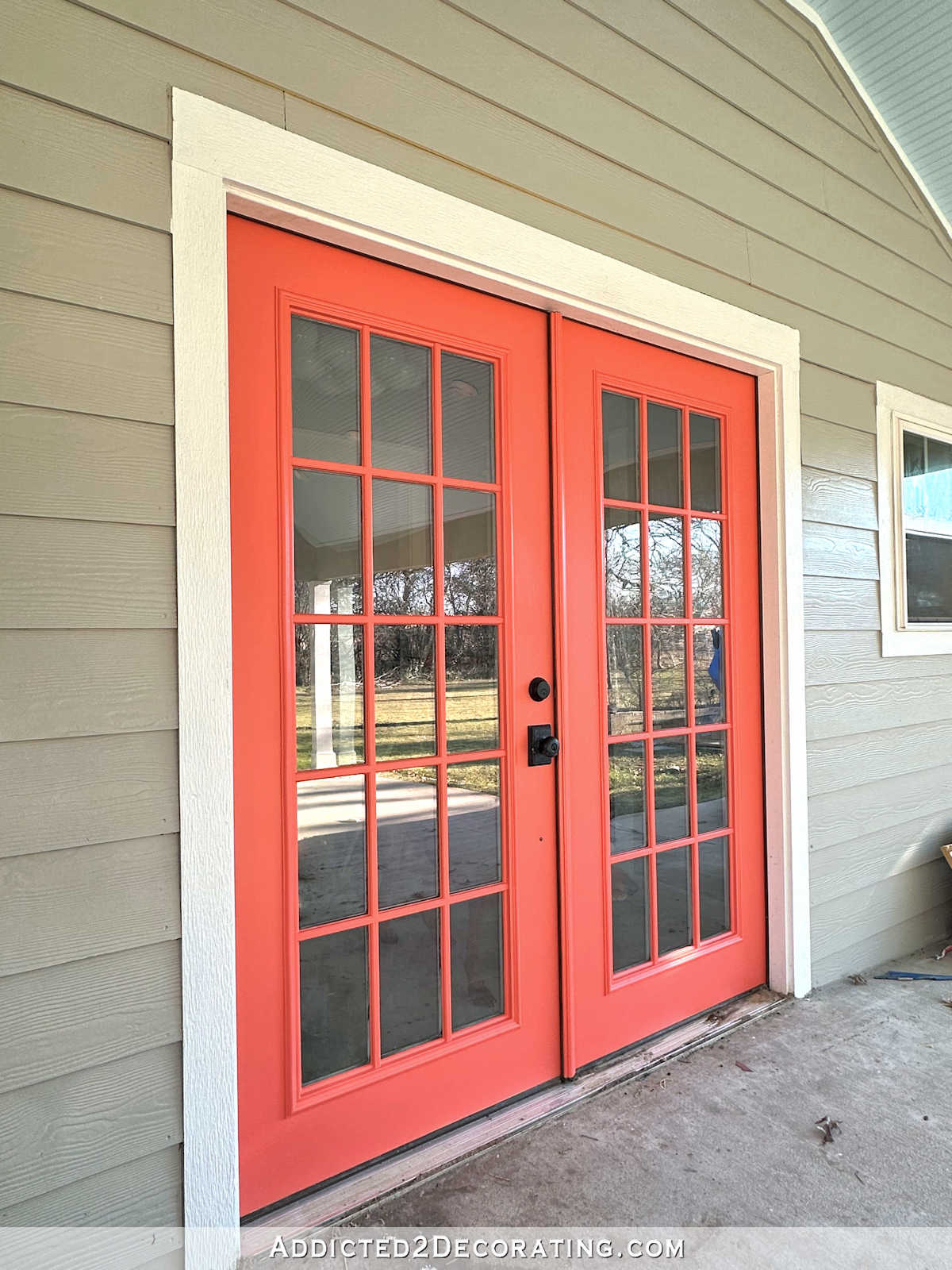 Painting French Doors — My Process (I Painted Them Coral!)