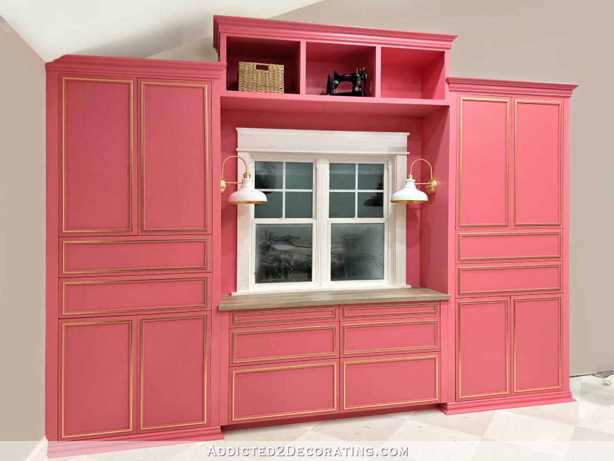 cabinets all pink