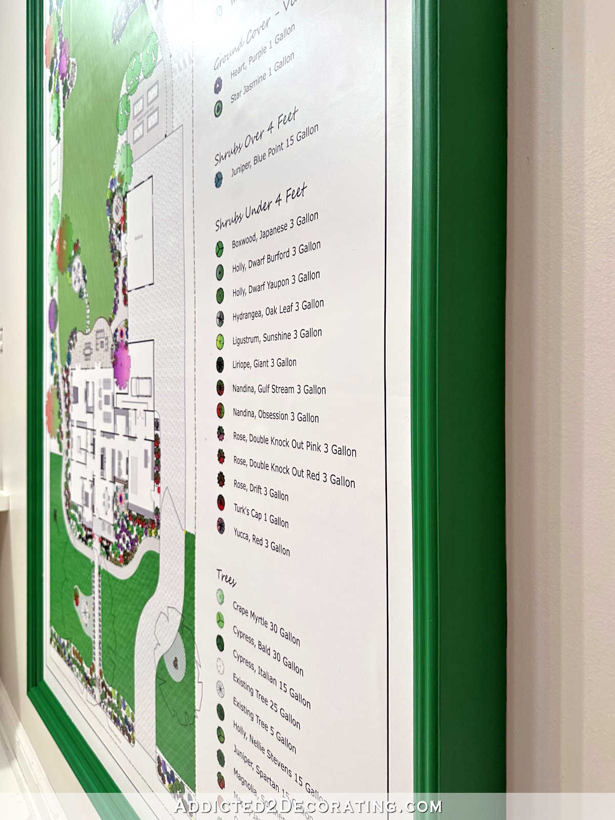 How To Mount And Frame A HUGE Print (My 52″ x 78″ Landscape Design Print), FINISHED!