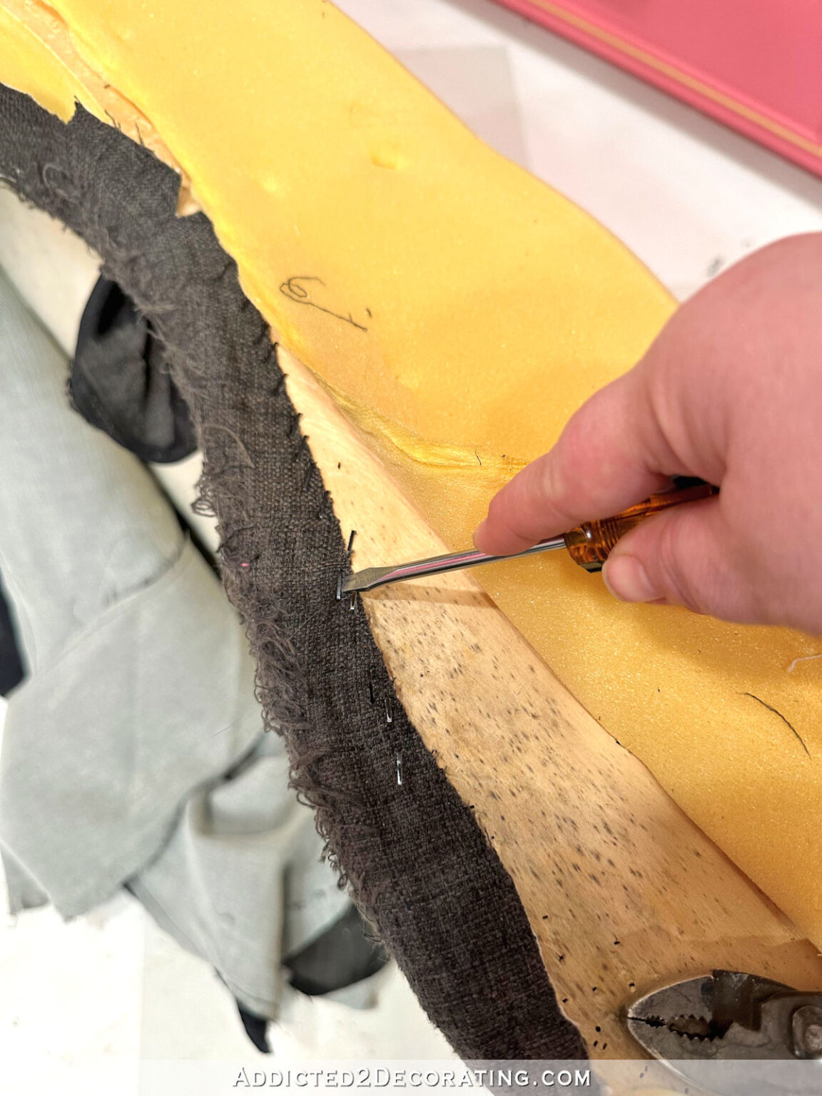 How To Reupholster A Chair - Part 1 (Removing The Fabric & Making ...