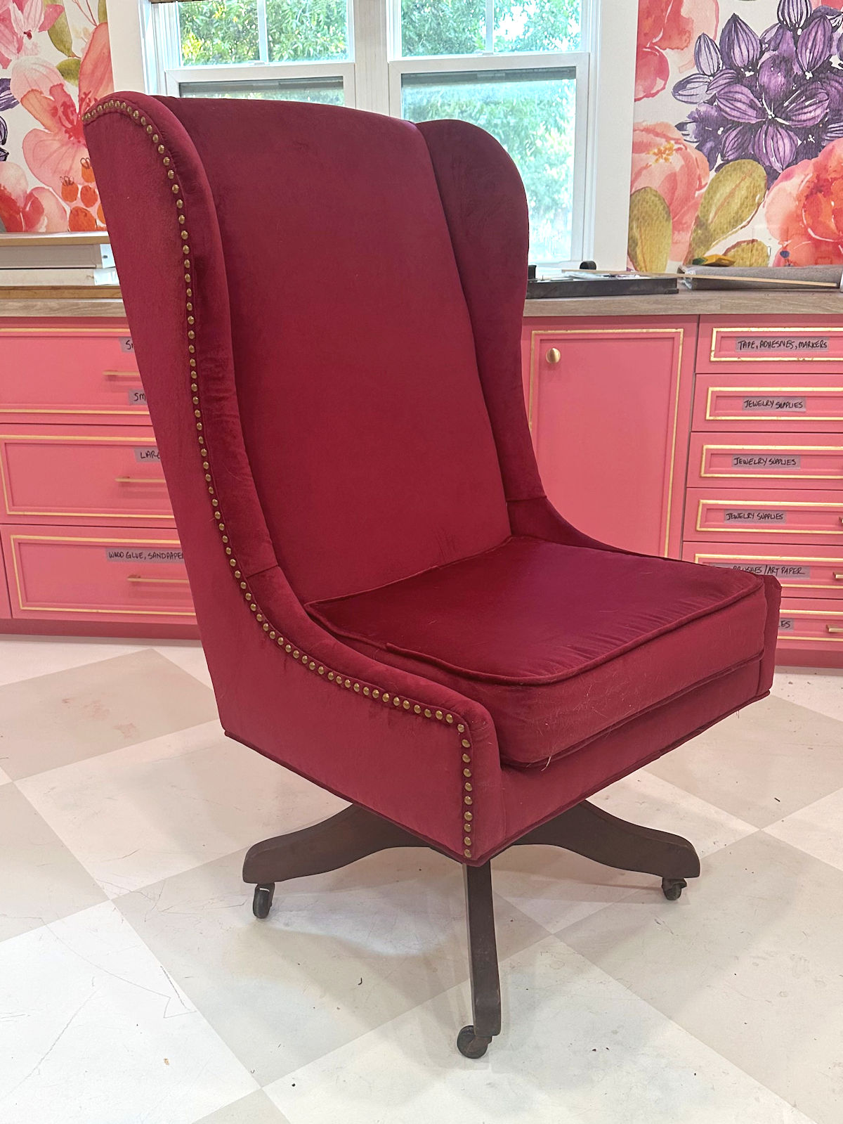 Desk Chair Upgrade — Swapping Legs For An Antique Wood Swivel Caster Base