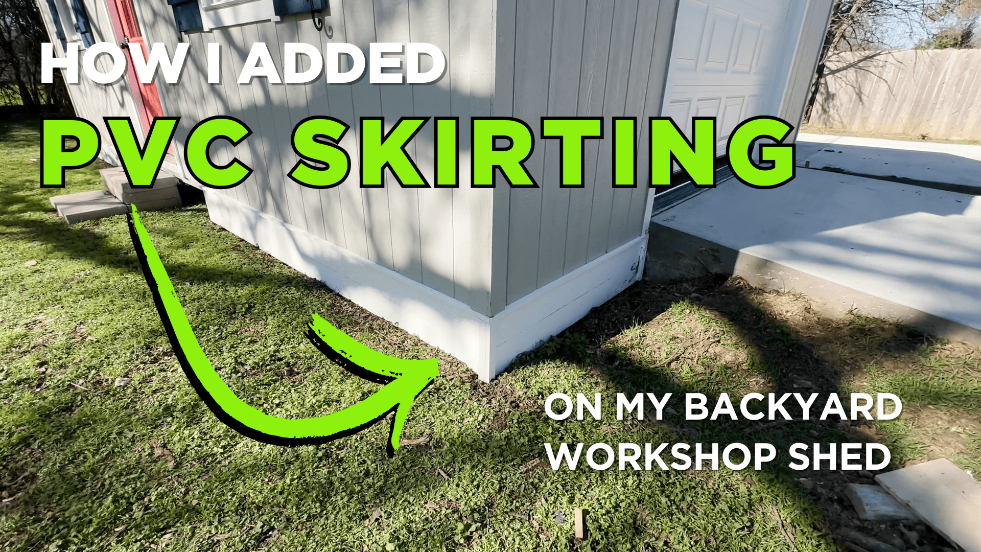 The Finished Workshop Skirting (Using PVC Boards)