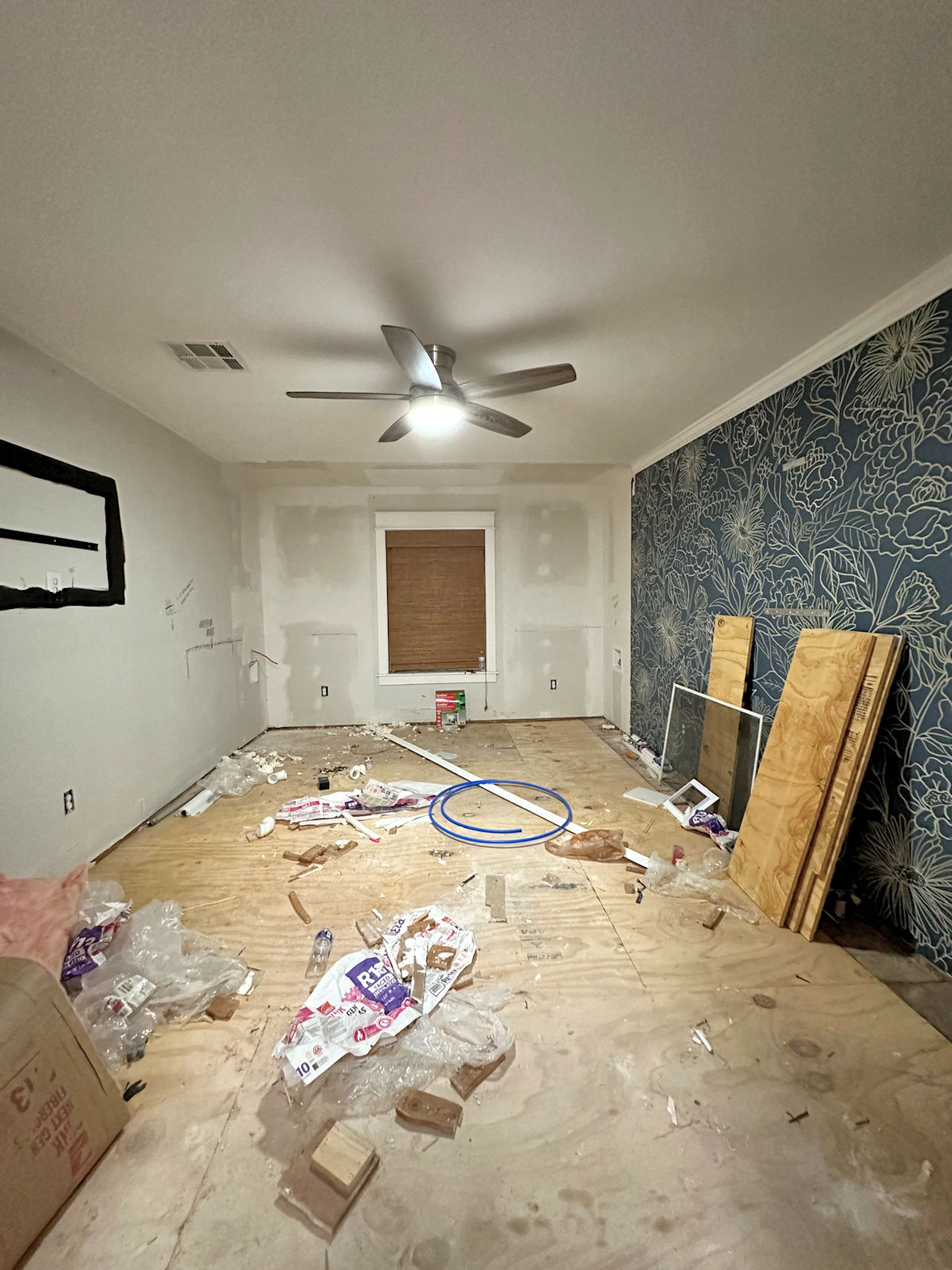 Future master walk-in closet and laundry room combo