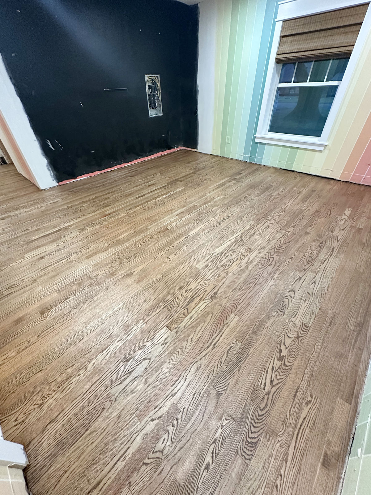 The Bedroom Suite Floors Are Sanded And Stained!