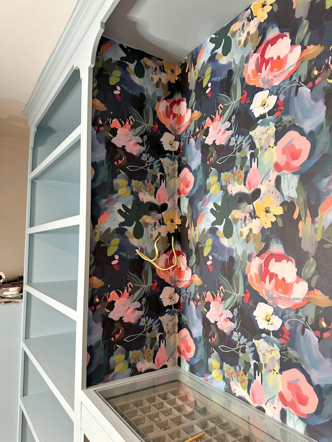 Image showcasing The Wallpaper Is Up! (DIY Walk-In Closet Progress) - Addicted 2 Decorating®