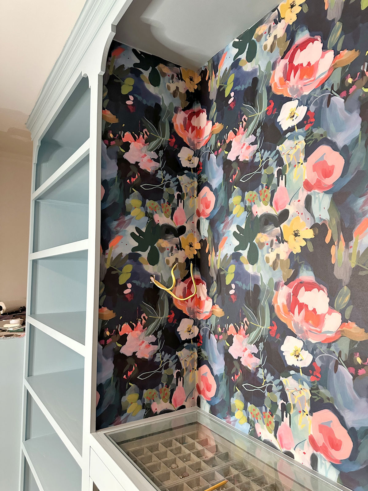 The Wallpaper Is Up! (DIY Walk-In Closet Progress) - Addicted 2 Decorating®